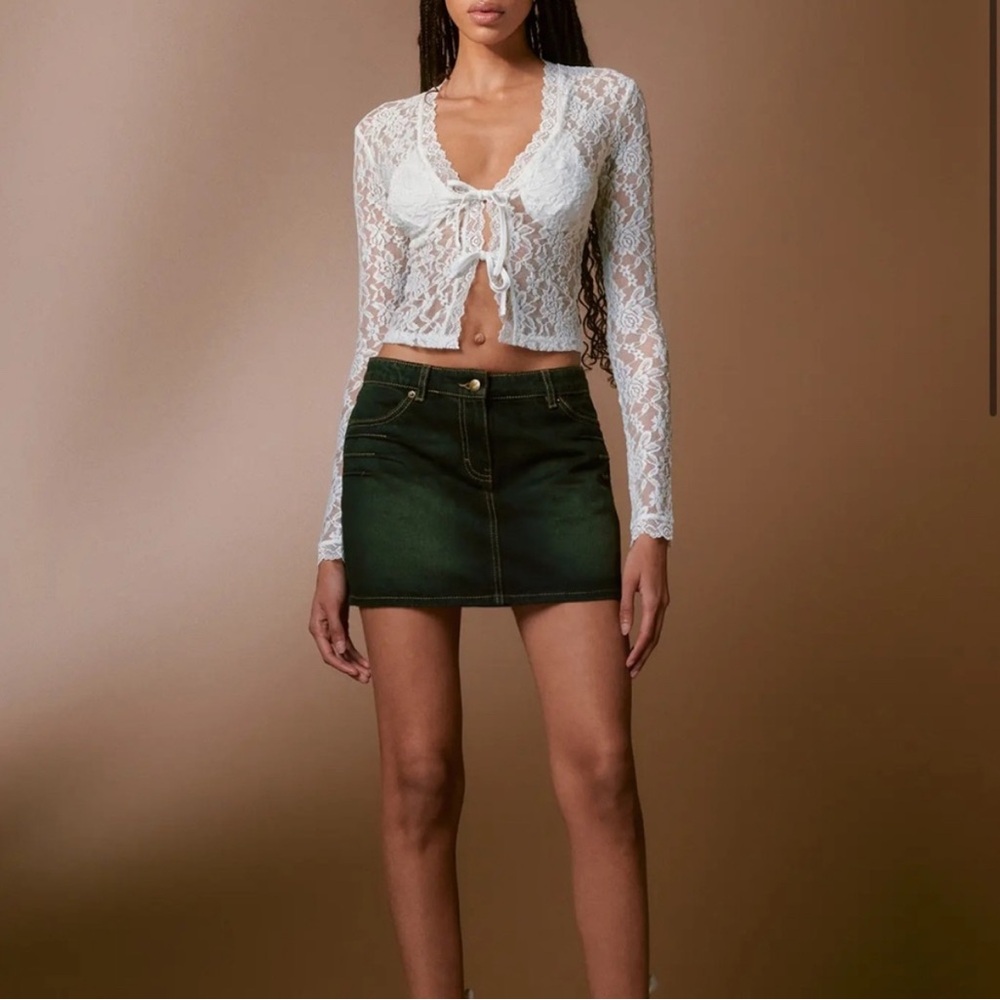 I. AM. GIA Sapphira Lace Top White